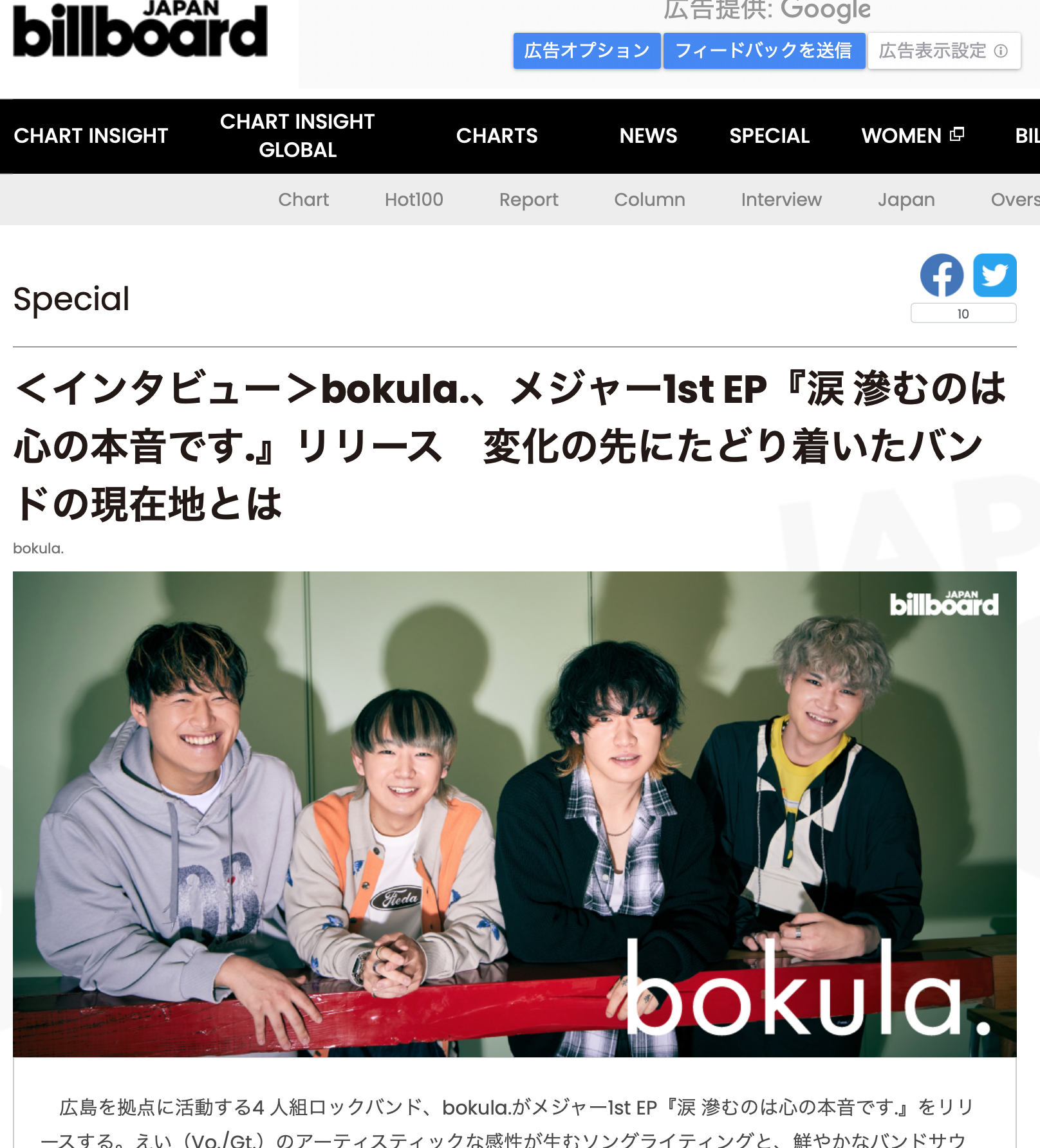 石原麻里絵がビルボードジャパンのインタビューでbokula.を撮影しました